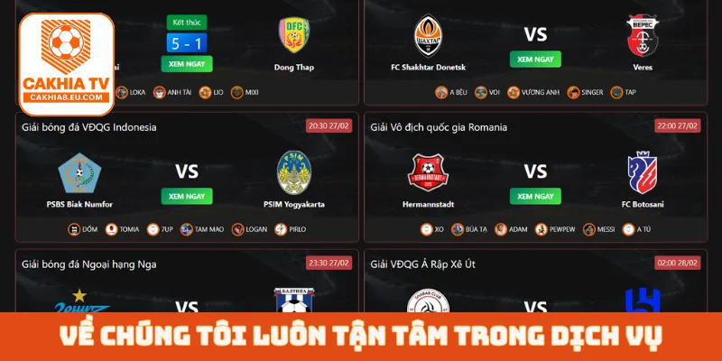 Về chúng tôi luôn tận tâm trong dịch vụ